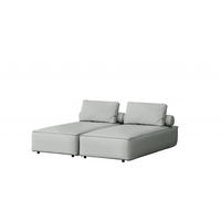 GARTENCHAISELONGUE Doppelter MALIBU Hellgrau - Hellgrau, Holz (180/73/194cm) - Kaiser Möbel