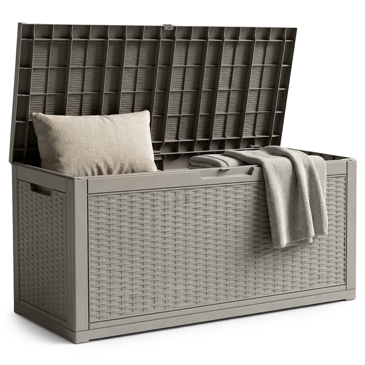 GARTENBOX 340L Grau - Grau, Kunststoff (119/58.8/51.7cm) - Akord