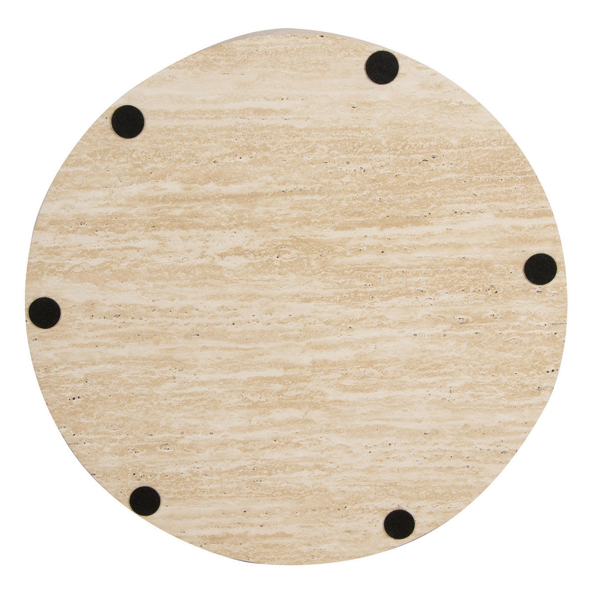 HOME24 Couchtisch Cozzens - rund - Beige, Holzwerkstoff (60/60/40cm) - home24