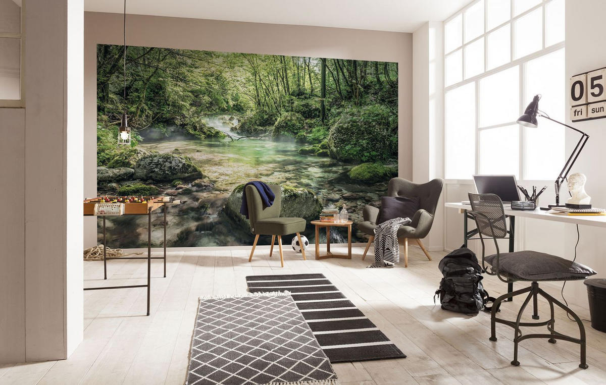 FOTOTAPETE Landschaft 400 x 250 cm - Grün, Papier (400/250cm) - Sanders & Sanders