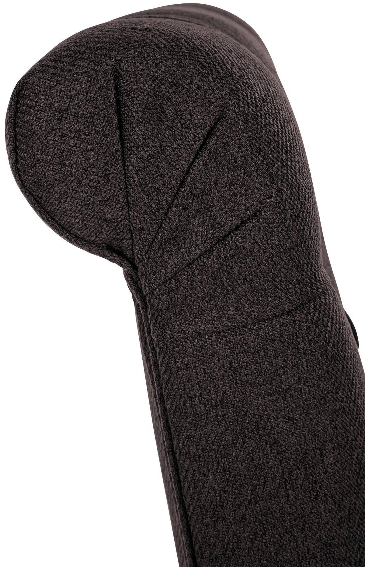 STUHL Stoff schwarz - Walnussfarben/Schwarz, Holz/Textil (45/98/63cm) - CLP