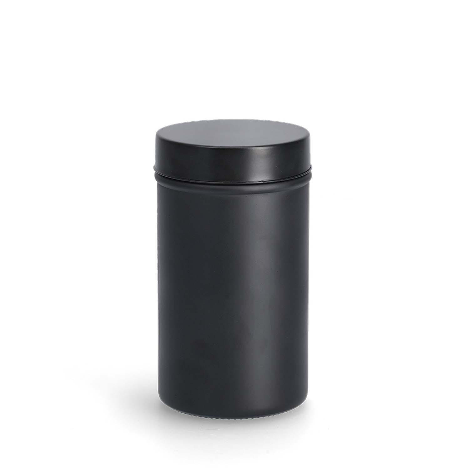 VORRATSGLÄSER zum Beschriften, 6 Stück, schwarz - Ø 10 x 17,8cm - Schwarz, Glas (10/17.8/10cm) - Zeller Present