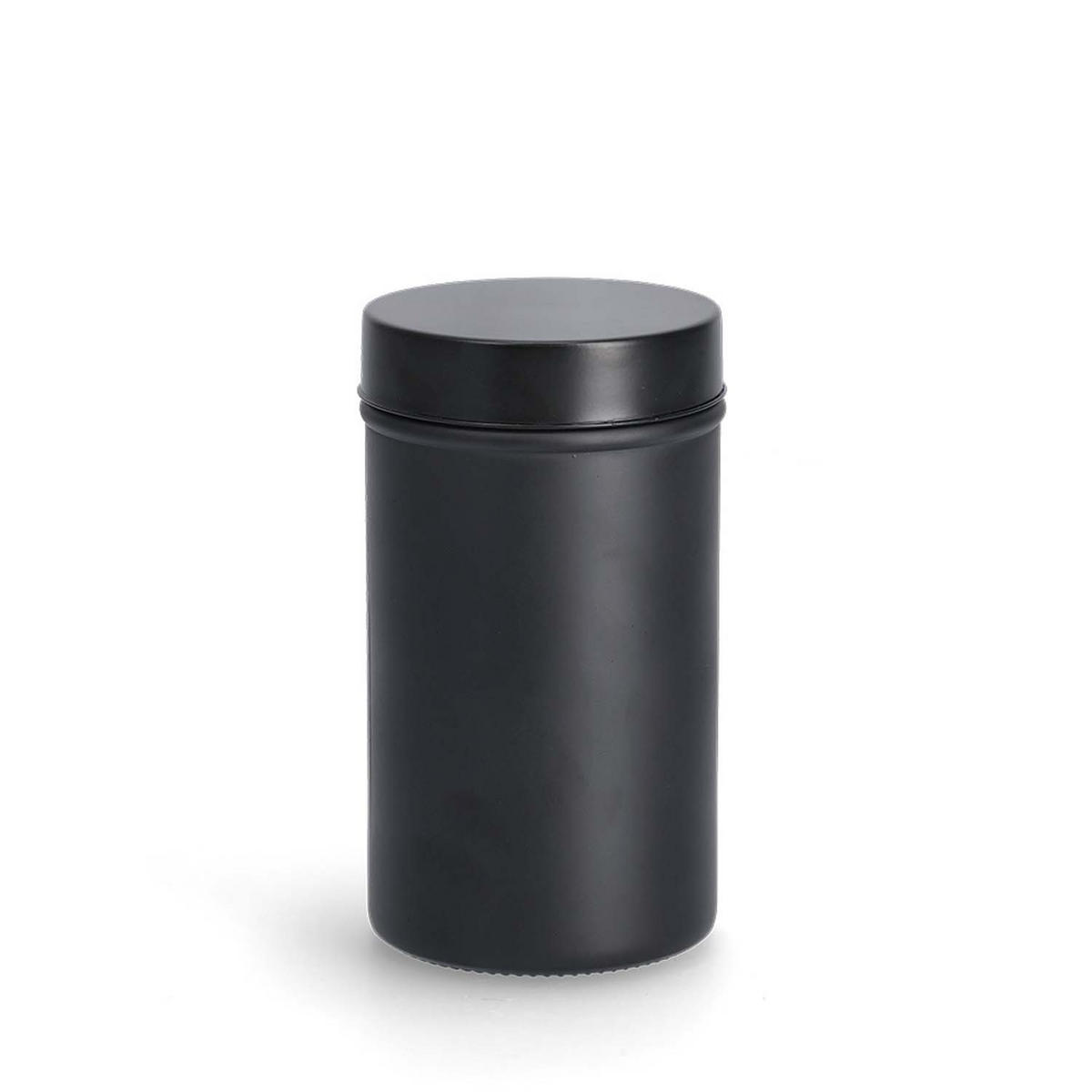 VORRATSGLÄSER zum Beschriften, 6 Stück, schwarz - Ø 10 x 17,8cm - Schwarz, Glas (10/17.8/10cm) - Zeller Present