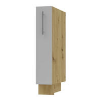 APOTHEKERSCHRANK Bari D15/kargo Eiche Artisan / RAL 7040 fenstergrau 15 / 50 / 82cm Korb links - Eiche Artisan/Grau, Holz/Holzwerkstoff (15/82/50cm) - Feldmann-Wohnen