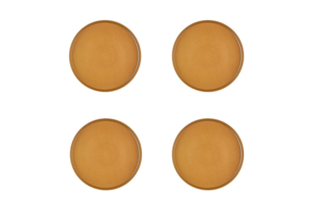 TELLER Scandi Ø21,5cm - 4er-Set - Ocre - Gelb, Keramik (21.5cm) - Björn