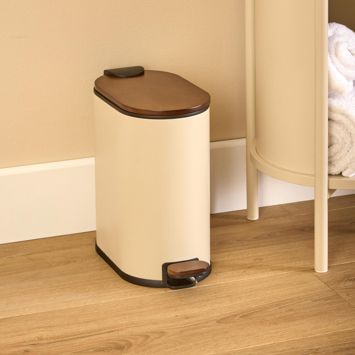 BADEZIMMERKORB Argileo 5 l 29/14/27 cm - Beige, Metall (14/27/29cm) - 5five Simply Smart