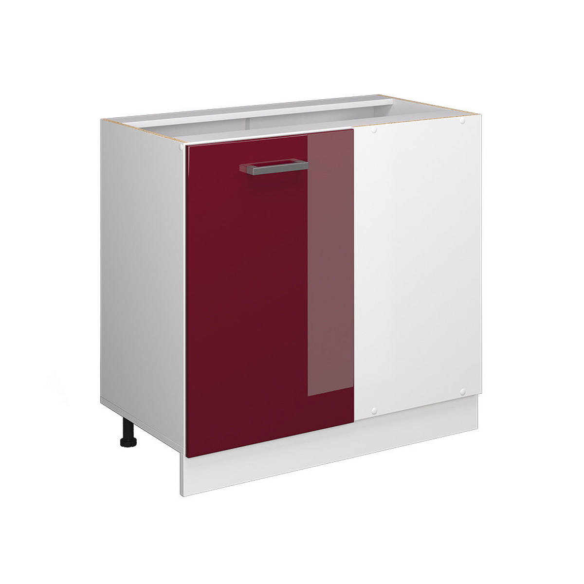 KUCHYŇSKÁ DVÍŘKA R-Line Červená vysoký lesk 39.6 x 71.3 cm nábytková čela pro rohovou spodní skříňku - červená, kompozitní dřevo (39.6/71.3/1.6cm) - Vicco