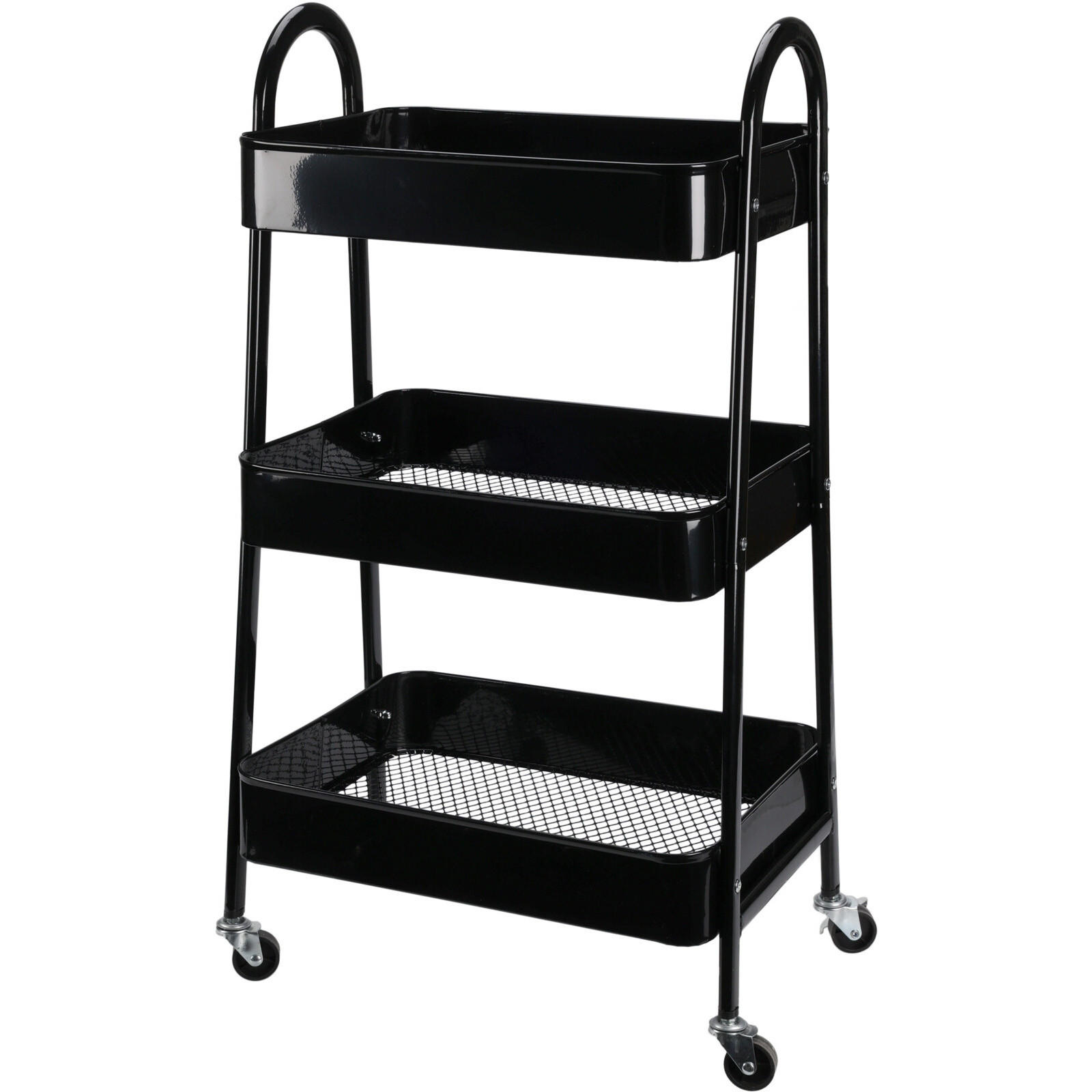 KÜCHENREGAL Basic Schwarz 32/9/45 cm Metall - Schwarz, Metall (32/79.5/9cm) - Storage solutions
