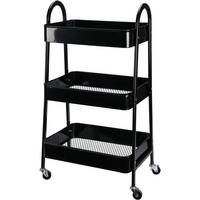KÜCHENREGAL Basic Schwarz 32/9/45 cm Metall - Schwarz, Metall (32/79.5/9cm) - Storage solutions