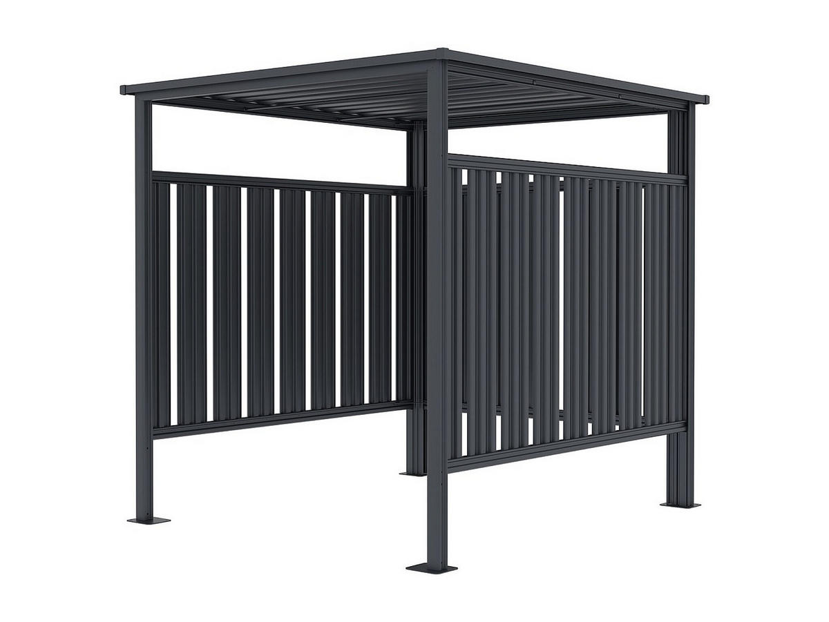 FAHRRADBOX - 170 cm x 196 cm - metall - anthrazitgrau Coperno - Anthrazit, Metall (170/210/196cm) - Vente-Unique