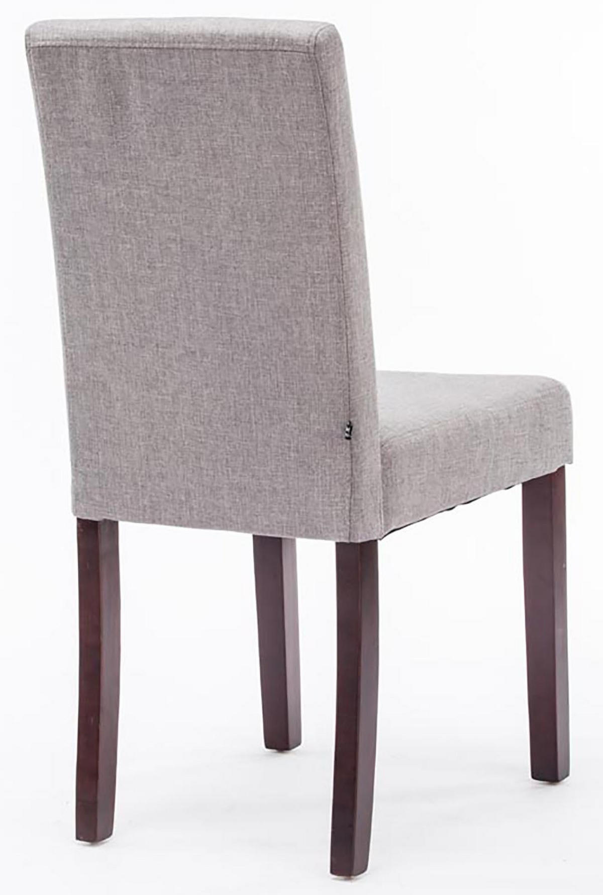 ESSZIMMERSTUHL Ines, 2er Set Stoff, Gestell Holz Cappuccino Hellgrau - Grau/Cappuccino, Holz/Textil (41/91/47cm) - TPFLiving