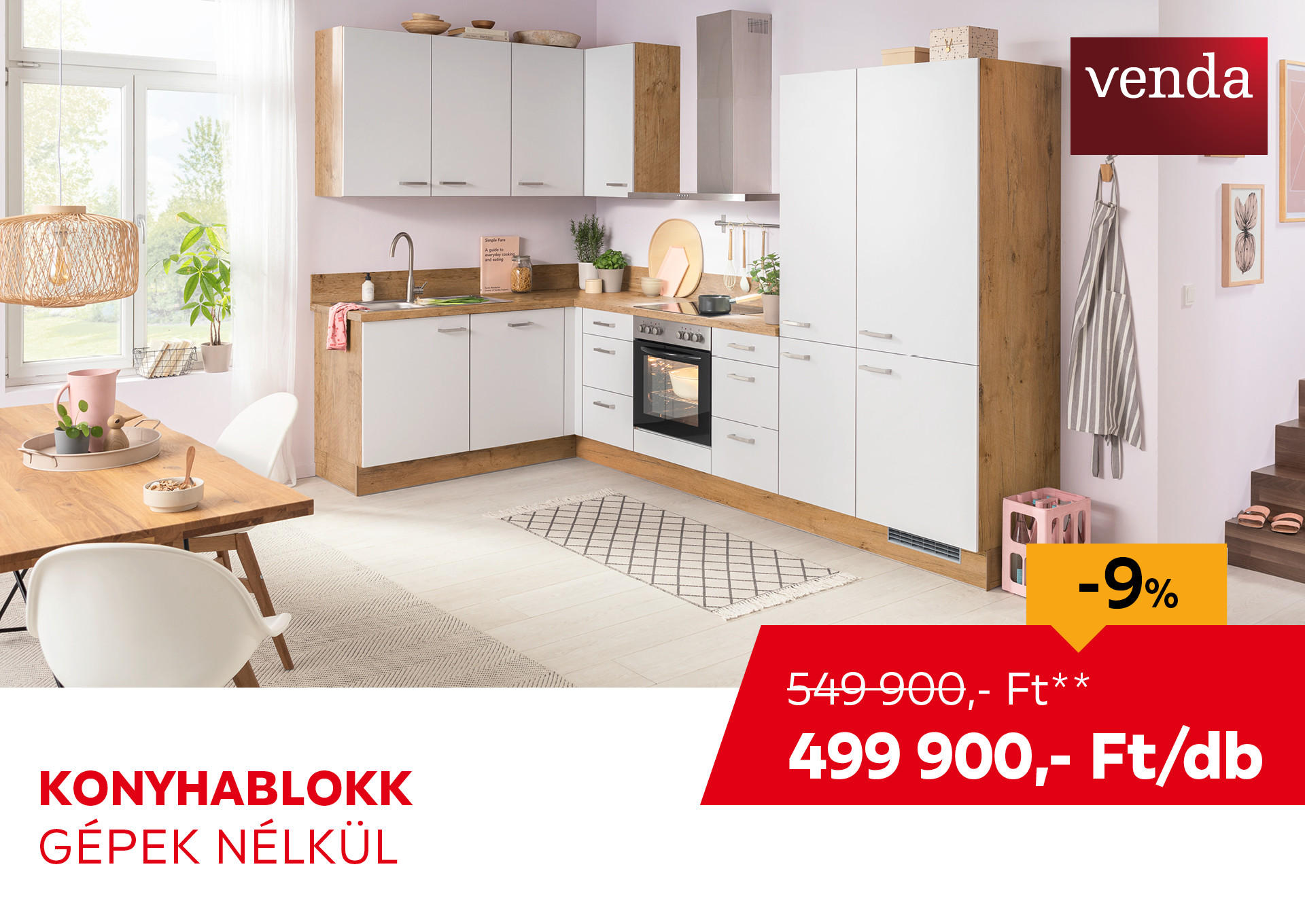 Konyhablokk gépek nélkül Kiemelt termék 549900 Ft.- helyett 499900 Ft.-