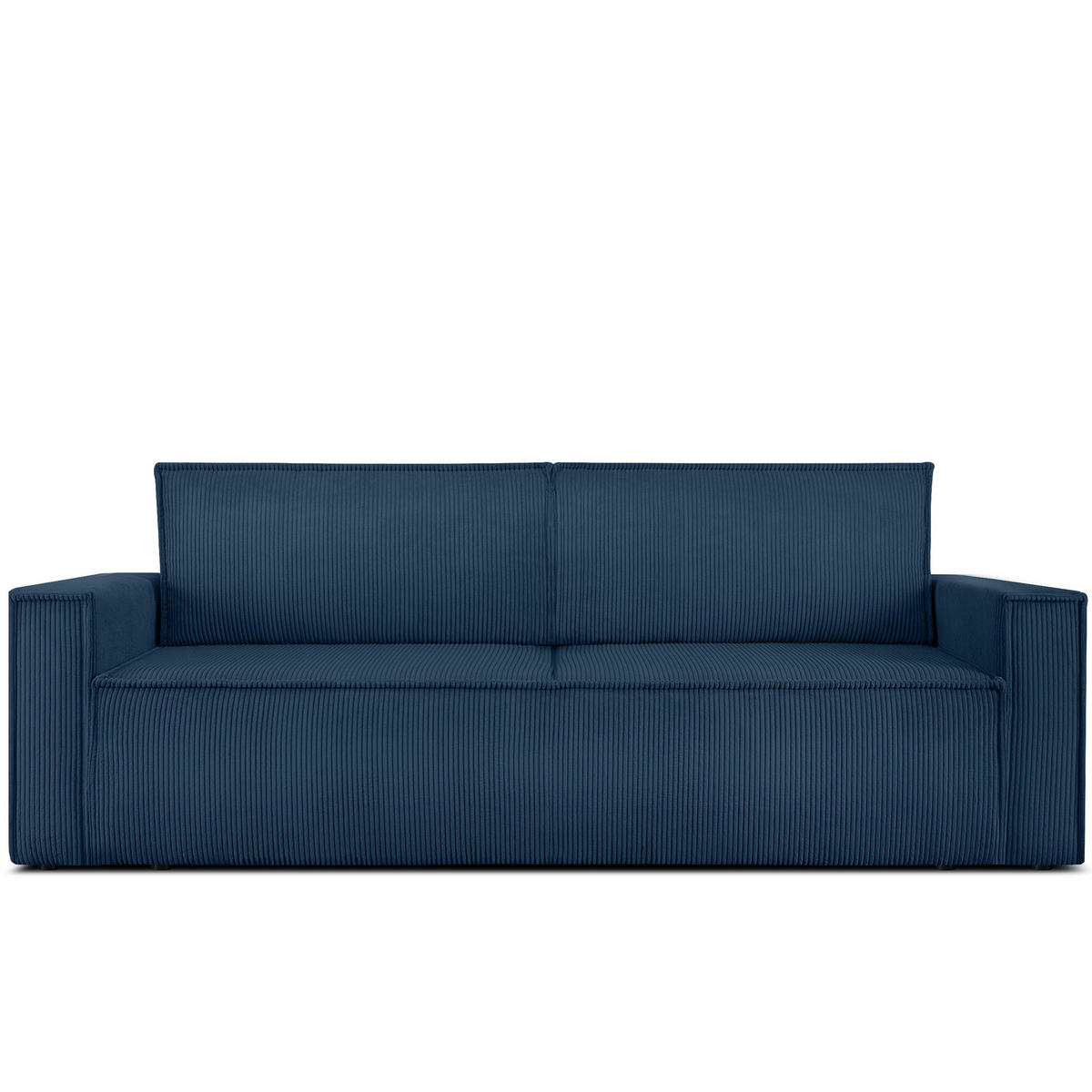 SCHLAFSOFA NAPI in Pet Friendly Cord-Stoff, marineblau - Blau/Schwarz, Textil (228/89/101cm) - KONSIMO®