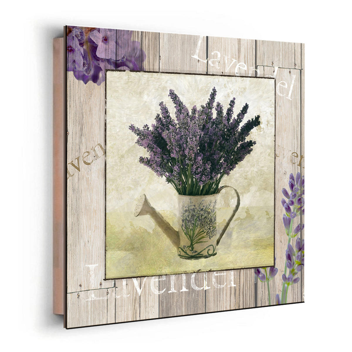 BILD 30x30 cm Küche Käuter Lavendel lila - Beige, Holzwerkstoff (30/30/2cm) - artissimo