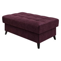 POLSTERHOCKER Nord - Violett/Schwarz, Holz/Textil (106/44/67cm) - MIRJAN24