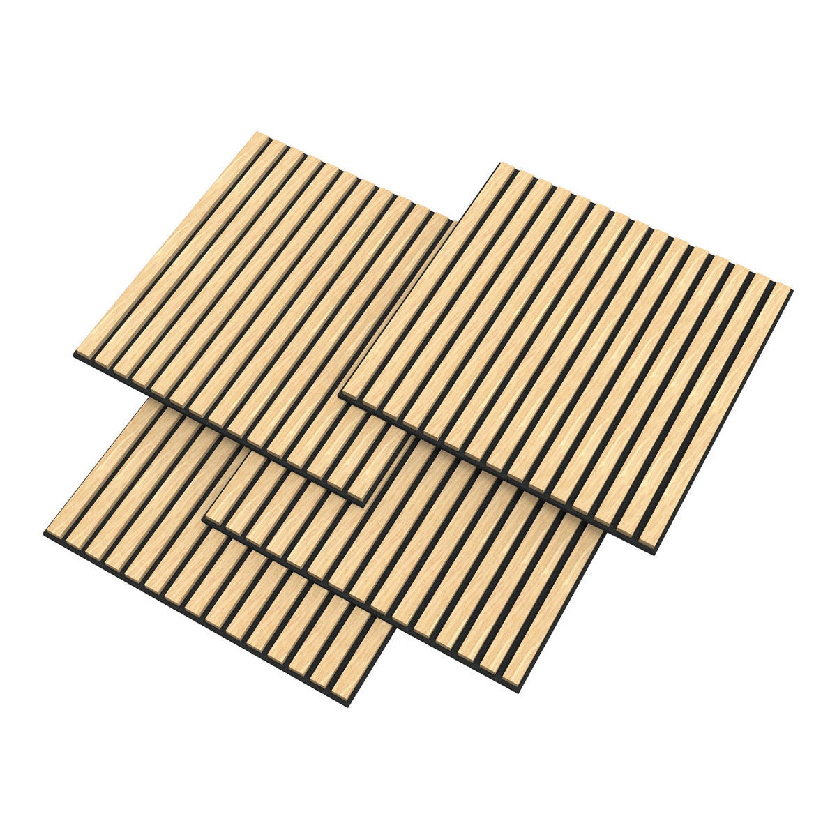 AKUSTICKÝ SET STĚNOVÝCH PANELŮ Vang 4 KS II - dub artisan, kompozitní dřevo/plast (60/60/2.1cm) - NEU.HOLZ