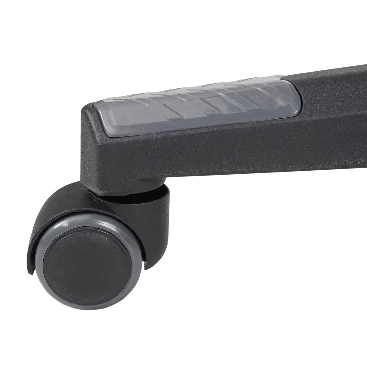 DREHSTUHL HxBxT 136x67x69cm Sitzhöhe 46cm Kunstleder Schwarz/Grau - Schwarz, Kunststoff (67/136/69cm) - PROREGAL