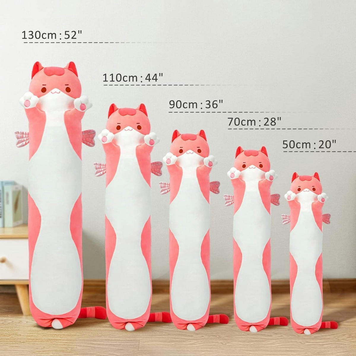 PLÜSCHKISSEN Katze 50 cm Rosa - Rosa, Textil (17/28cm)