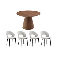ESSGRUPPE - 4 Personen - Holz, Platte - Naturfarben Dunkel ANTALIZA - Naturfarben, Holz (120/75.5/120cm) - Vente-Unique