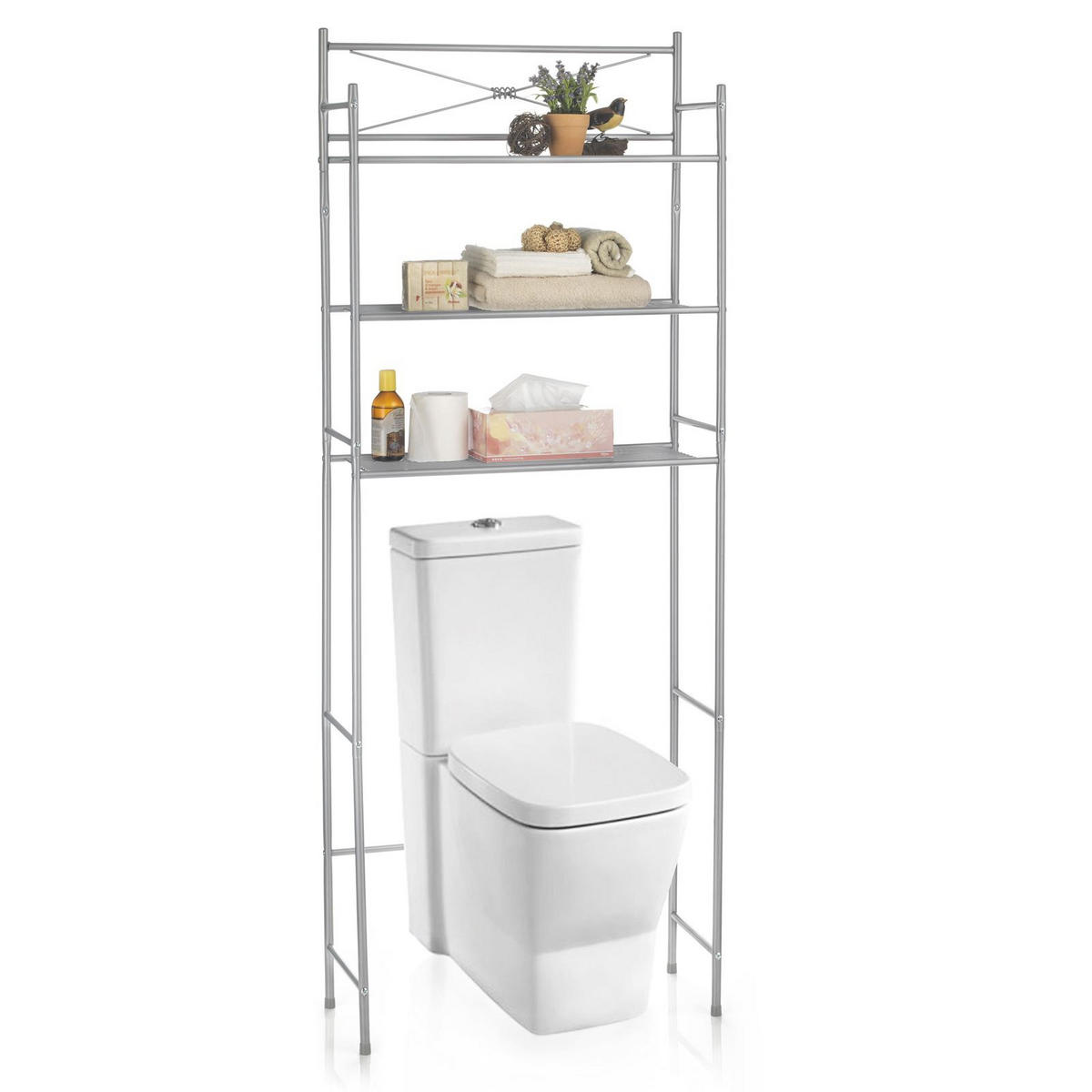 WASCHMASCHINENREGAL MARSA - Grau, Metall (65/164/22cm) - CARO-Möbel