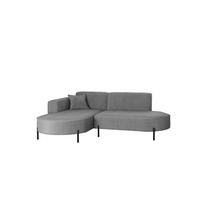 ECKSOFA Valencia Xs - Grau, Holzwerkstoff/Textil (236/165cm) - Fun Möbel
