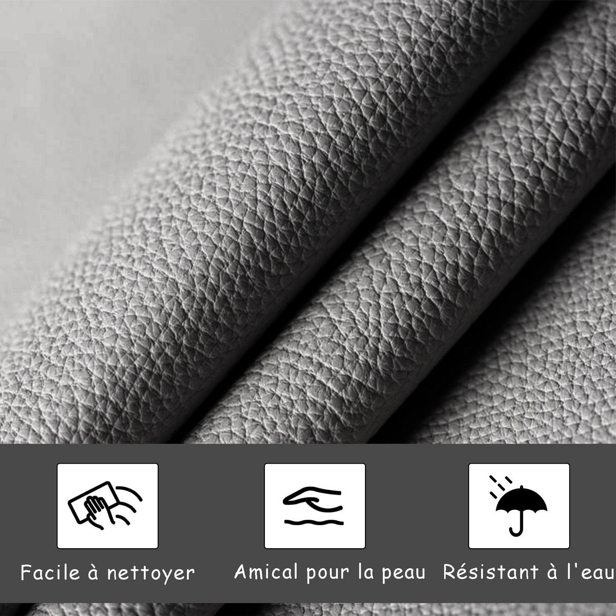 POLSTERBETT 140x200 cm LED Stauraum Lattenrost PU Kopfteil grau - Grau, Holz (140/200cm) - LEBENLANG