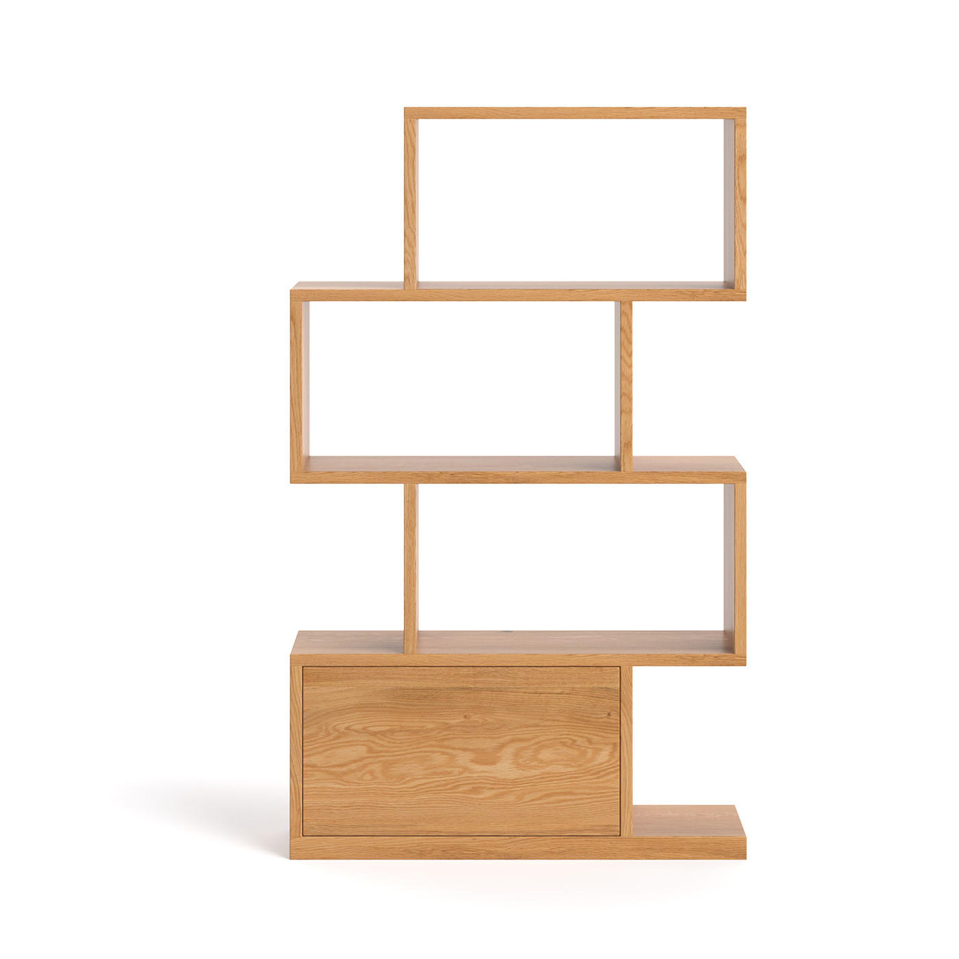 REGAL Domino aus massivem Eichenholz - Eichefarben/Naturfarben, Holz (120/132/30cm) - Danzz