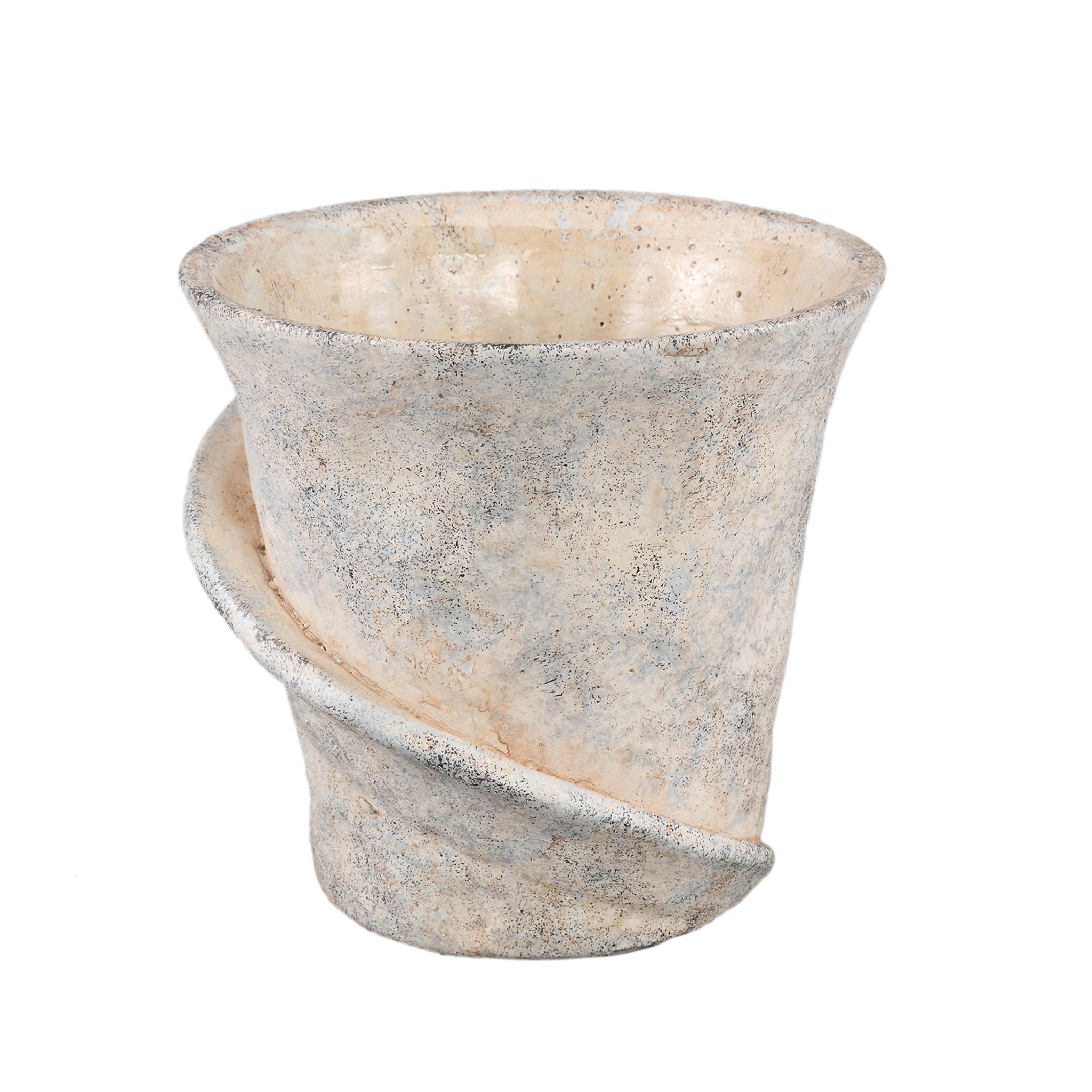 TOPF Iiona Beige 21/20/19cm - Beige, Stein (19cm) - PTMD Collection