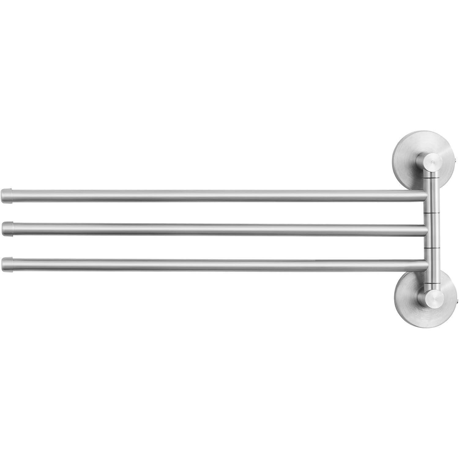 HANDTUCHHALTER schwenkbar Edelstahl 40 cm Chrom gebürstet - Silberfarben, Metall (9/42/4.5cm)