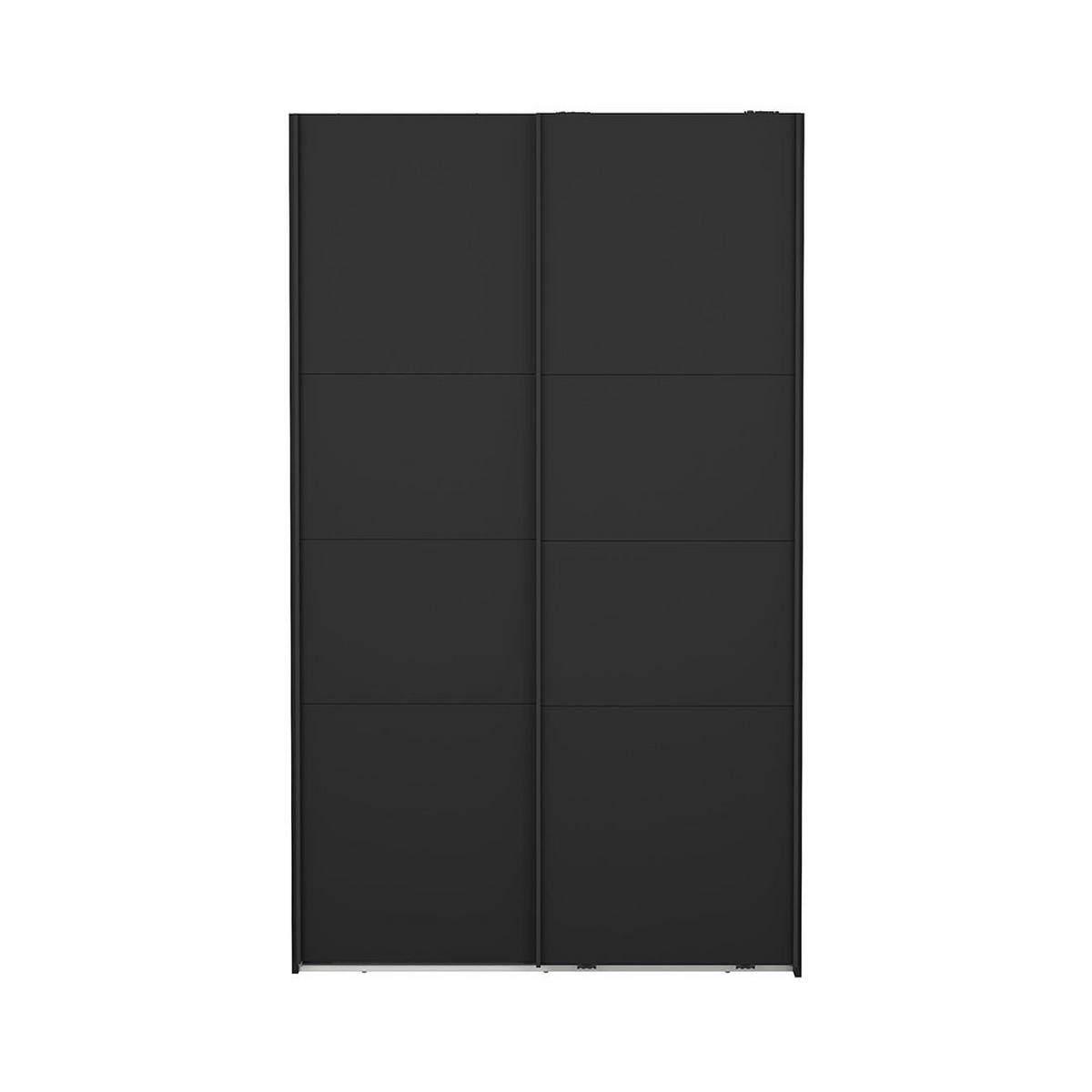 SCHIEBETÜRENSCHRANK, Catania, Schwarz, Holzwerkstoff, 119 x 67 x 201 cm - Schwarz, Holzwerkstoff (119/201/67cm) - ebuy24