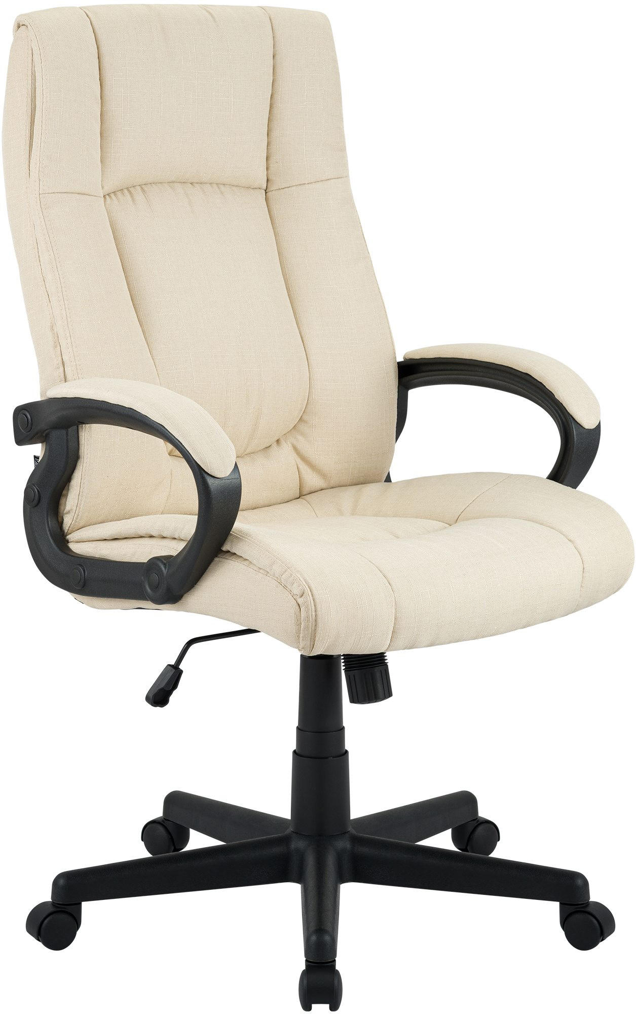 DREHSTUHL Stoff Creme - Creme/Schwarz, Kunststoff/Textil (66/106/70cm) - CLP