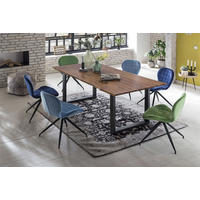 ESSTISCH TOPS&TABLES - Schwarz/Braun, Holz/Metall (100/200/77cm) - SAM