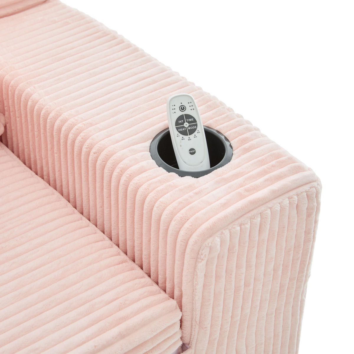 SCHLAFSOFA 2-in-1 mit Hocker, 2 Kissen und Becherhalter, DE-42913, Rosa - Pink, Textil (133/64/87cm) - ComfortXL