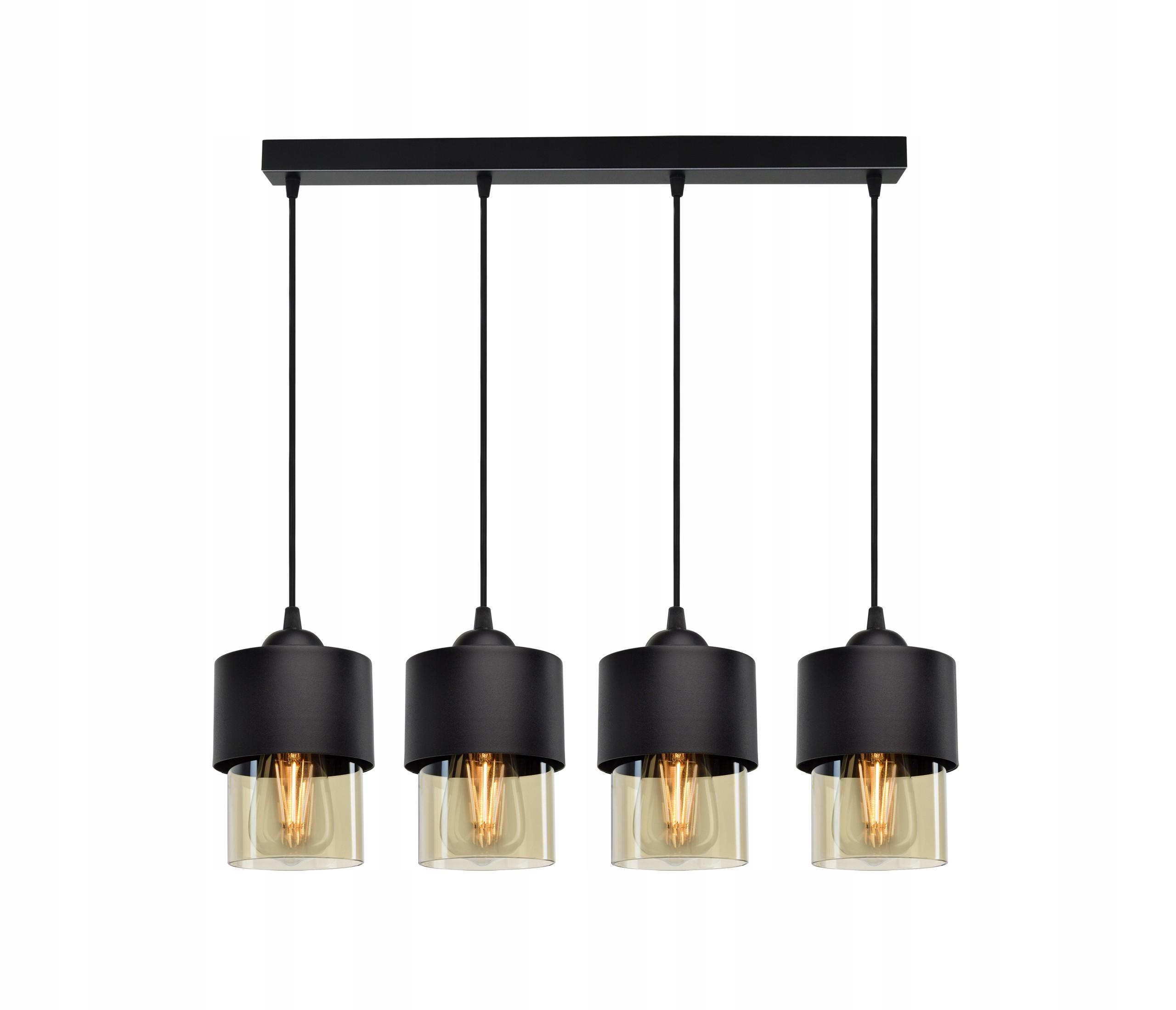 PENDELLEUCHTE Hege - Transparent/Schwarz, Glas/Metall (12/65/80cm) - kiki design