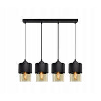 PENDELLEUCHTE Hege - Transparent/Schwarz, Glas/Metall (12/65/80cm) - kiki design
