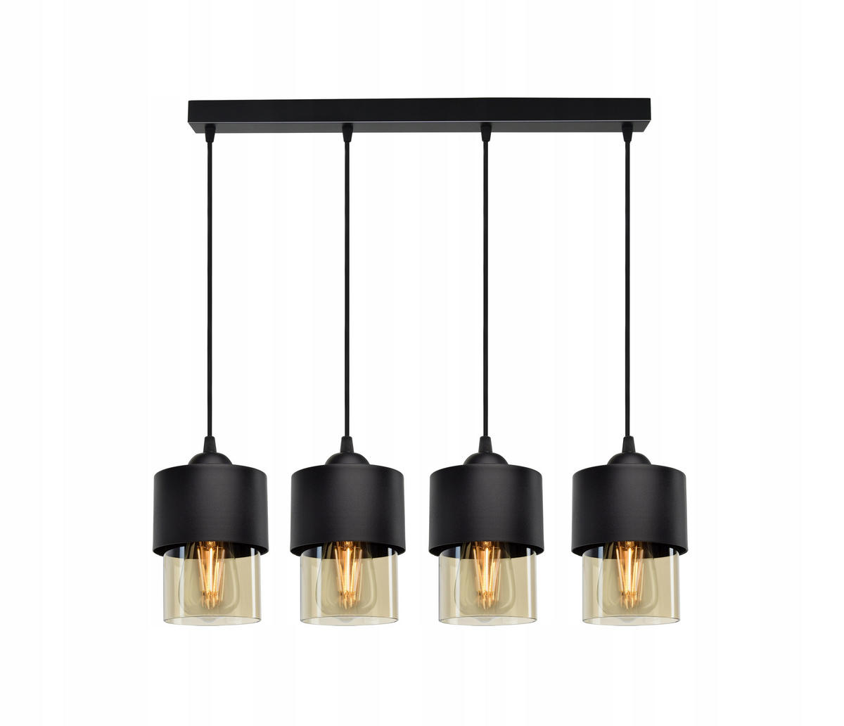 PENDELLEUCHTE Hege - Transparent/Schwarz, Glas/Metall (12/65/80cm) - kiki design