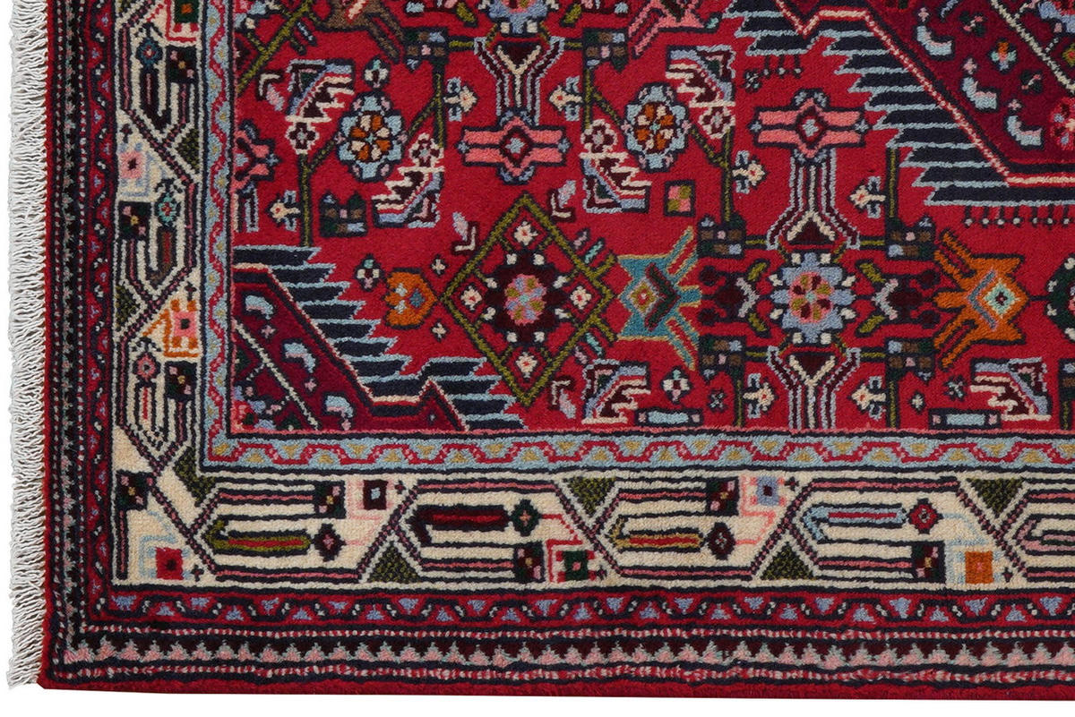 TEPPICH Assadabad Rot 154/102 cm Schurwolle - Rot, Textil (102/154cm) - Looma