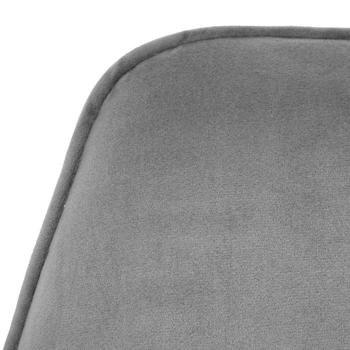 ESSZIMMERSTUHL 86x60x60cm Sitzhöhe 49cm Samt Dunkelgraumit Armlehne - Dunkelgrau, Textil (60/86/60cm) - CHEFGASTRO