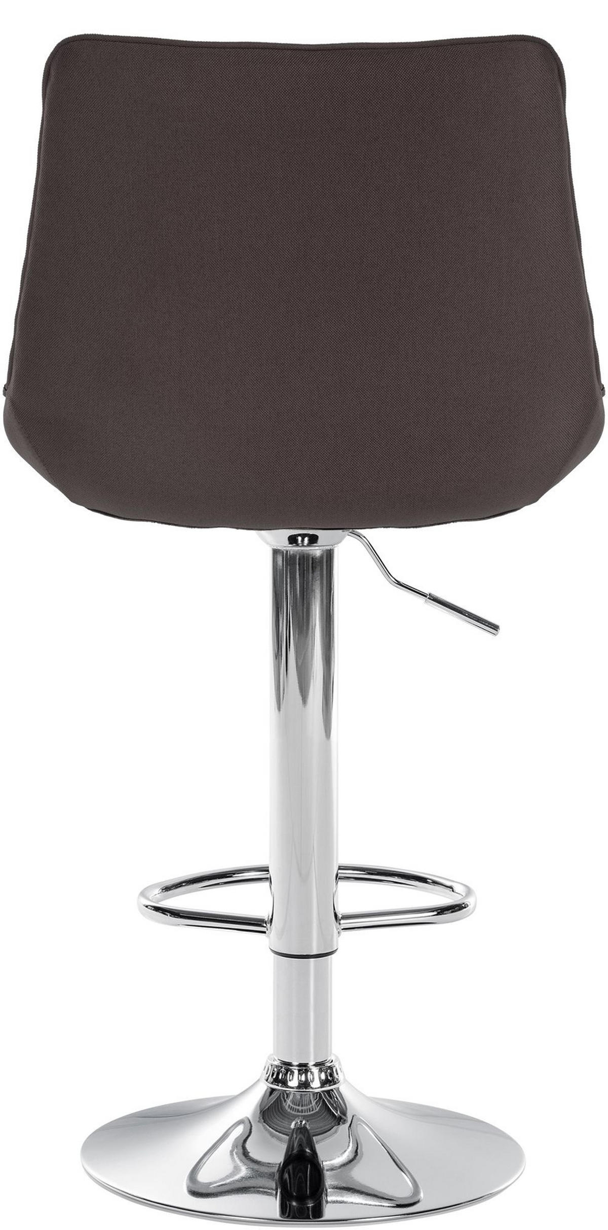 BARHOCKER RIO Taupe Stoff Chrom - Taupe, Textil/Metall (49.5/91/50cm) - DELUKE