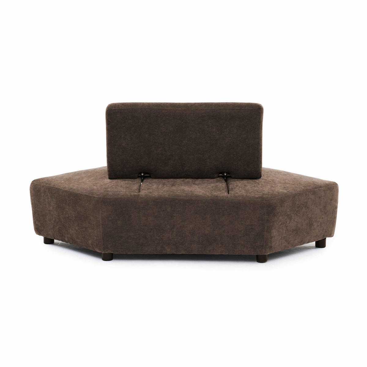 ECKSESSEL, Schokolade - Braun, Textil (170/82/117cm) - Oviala