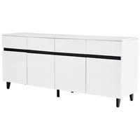 SIDEBOARD DE-37796 mit 4 Schubladen und 2 Türen Weiß - Weiß, Holzwerkstoff (160/68/40cm) - ComfortXL