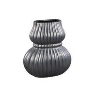 VASE Halta Schwarz 36/23/40cm - Schwarz, Keramik (40cm) - PTMD Collection