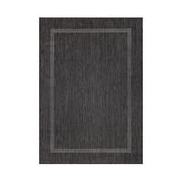 TEPPICH Outdoor Flachgewebe Uni-Design Polypropylen Balkon Schwarz Rechteckig 240x340 - Schwarz, Textil (240/340cm) - KADIMA DESIGN