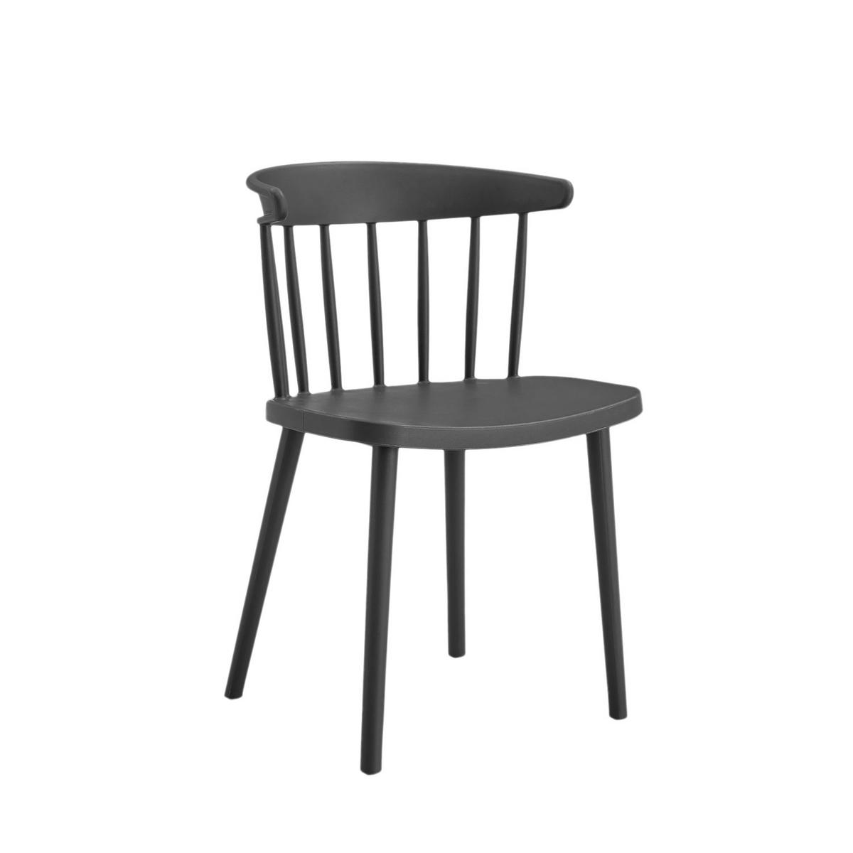 STUHL FÜR DRAUSSEN Mirka Grau 48 cm x 75 cm - Grau, Kunststoff (48/75/46cm)