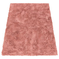 TEPPICH Hochflor Shaggy waschbar Unifarben Schlafzimmer schmutzabweisend Fuchsia Rechteckig 140x200 - Rosa, Textil (140/200cm) - KADIMA DESIGN