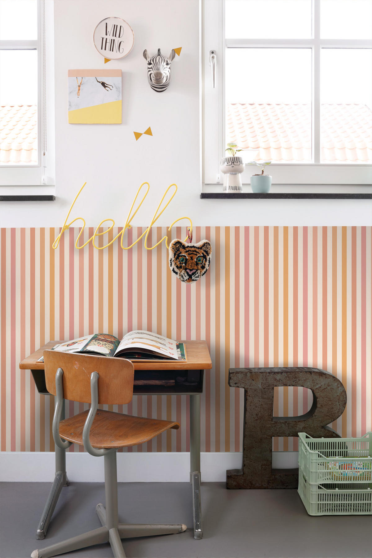 TAPETE Streifen 50 x 900 cm - Pink, Papier (50/900cm) - ESTAhome
