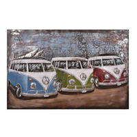 3D-METALLBILD 3 Bullis Stahl Bunt 5x80x120cm - Multicolor, Metall (80/5cm) - DELUKE