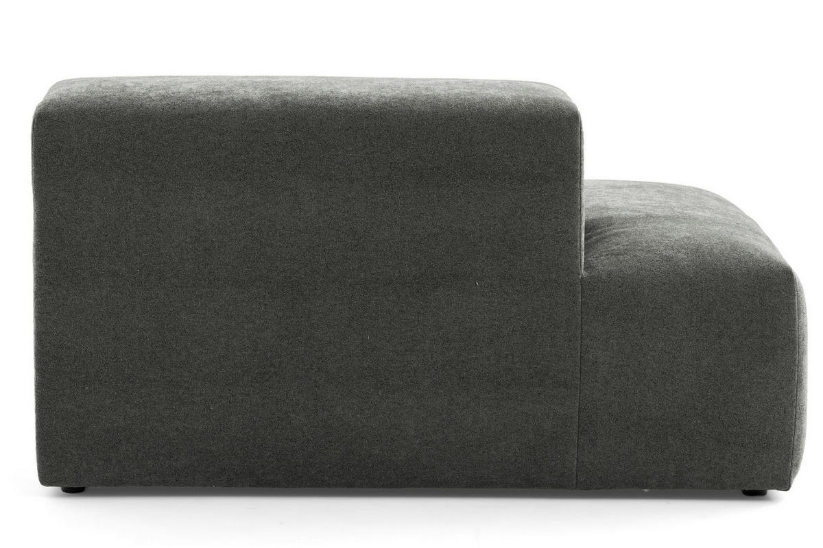 3-SITZER modulares Sofa HEAVEN SET 1 Links, Breite 255 cm Webstoff Dunkelgrau - Dunkelgrau/Schwarz, Holz/Kunststoff (255/71/102cm) - Muffo