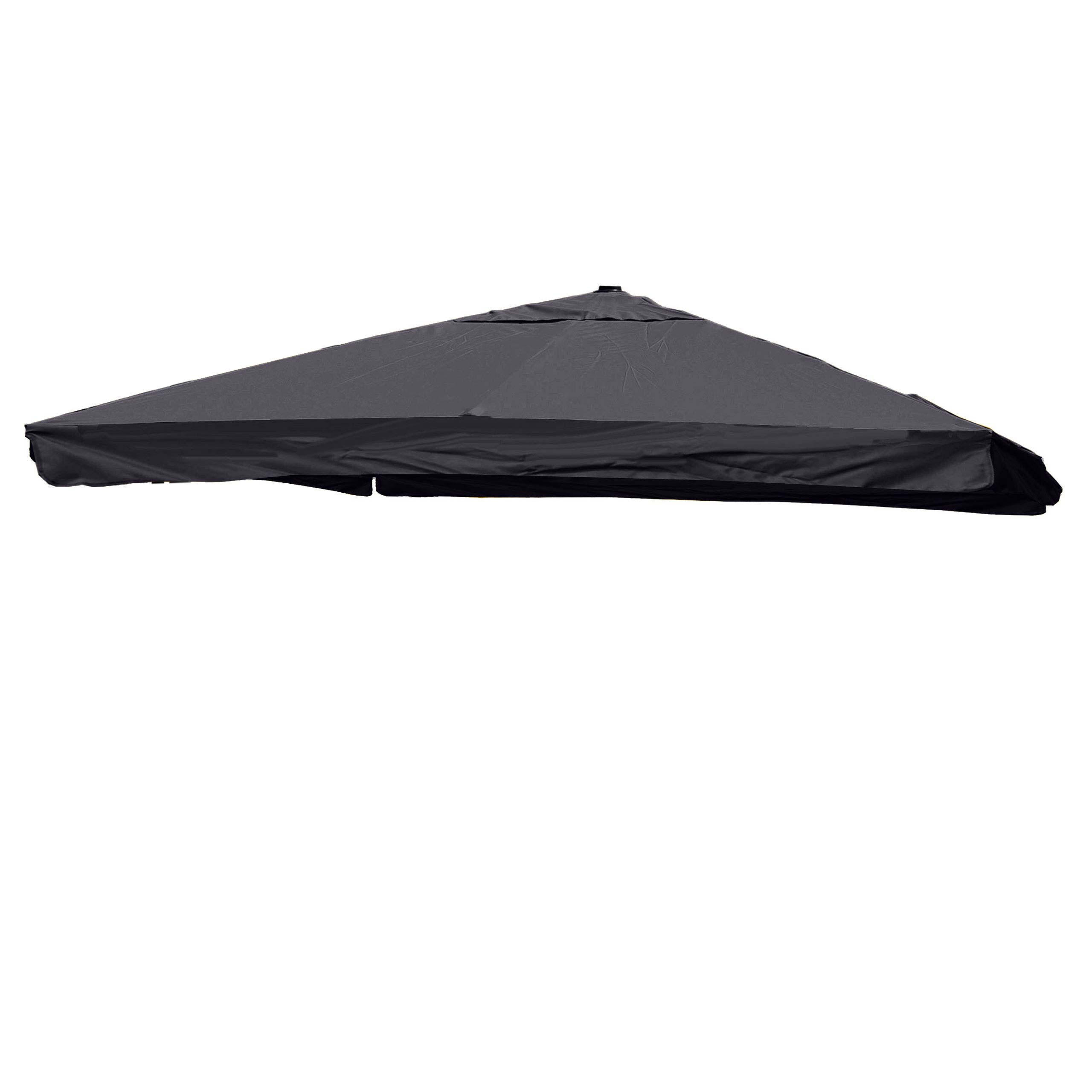 ERSATZ-BEZUG FÜR SCHIRM Anthrazit - Anthrazit, Textil (335/335cm) - MCW