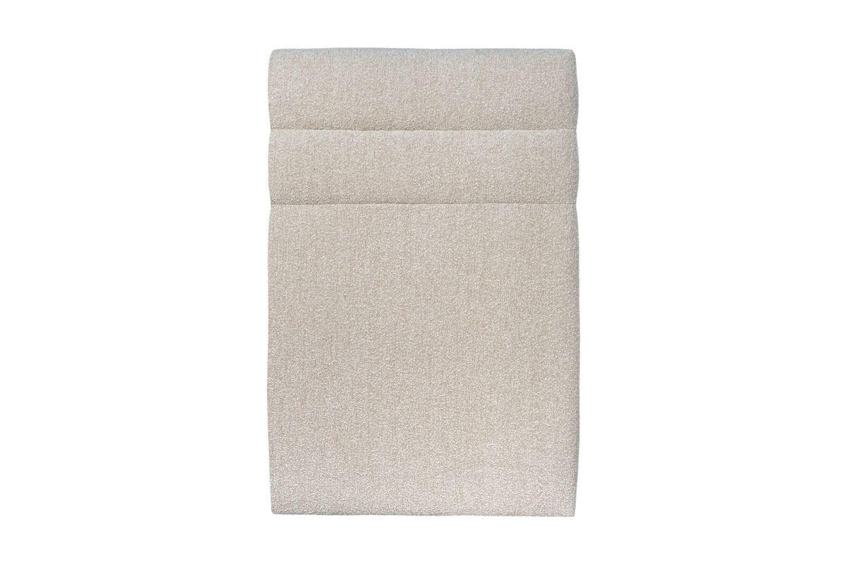 KOPFTEIL Modell Linien – Hellbeiger Bouclé-Stoff 90 cm - Beige, Karton/Holz (90/120/10cm) - Sommeil de Plomb